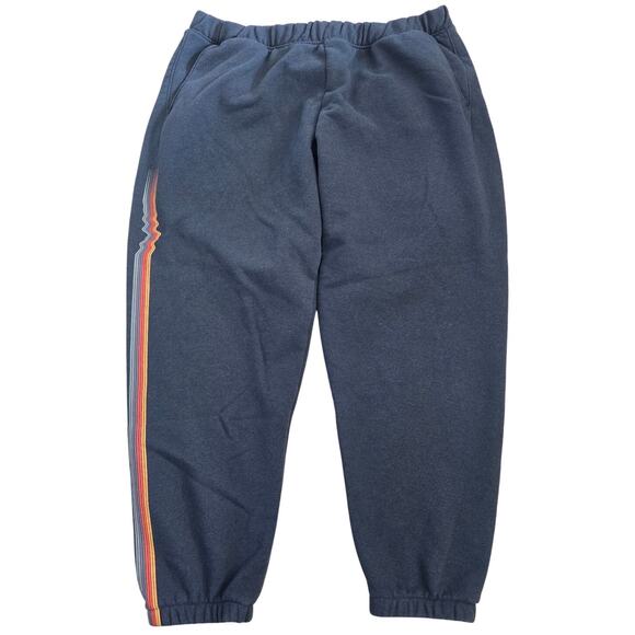 Patagonia Sweatpants Mens XL Dark Gray Side Line Logo Stripe Uprisal Joggers - Picture 1 of 9